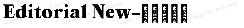 Editorial New字体转换
